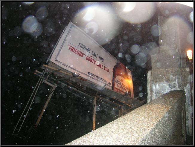 Billboard washout in Stella Ling Park at Green Lane and Main