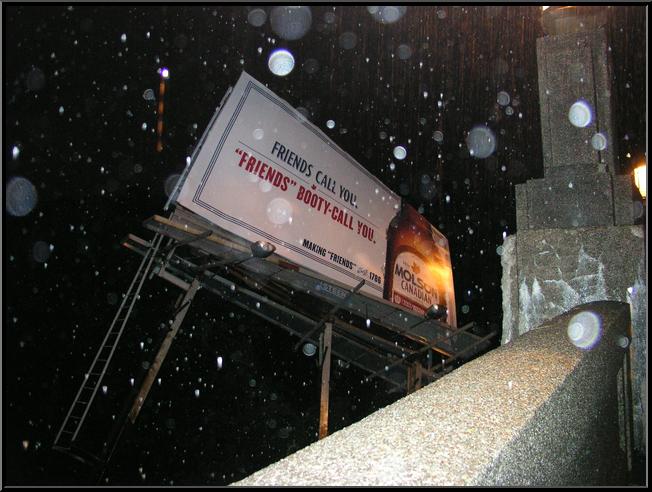 Billboard washout in Stella Ling Park at Green Lane and Main