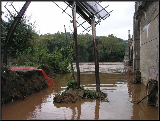 Billboard washout in Stella Ling Park at Green Lane and Main