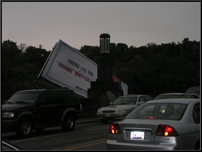 Billboard washout in Stella Ling Park at Green Lane and Main