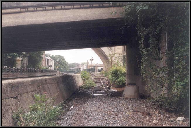 Train Tracks under Green Lane Bridge--Washout damage