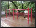 Flooded play equipment at Venice Island Rec Center