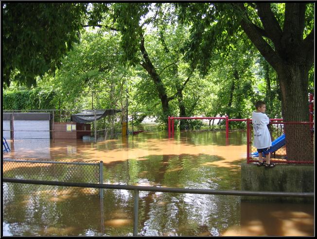 Venice Island Rec Center--Flooded Play Area