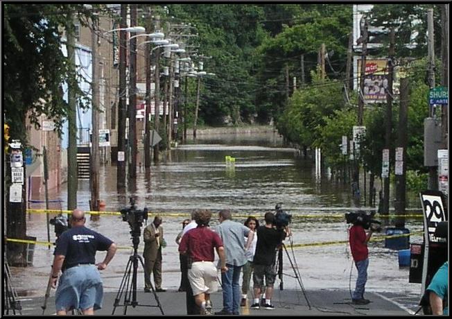 Closeup of Main Street Flooding