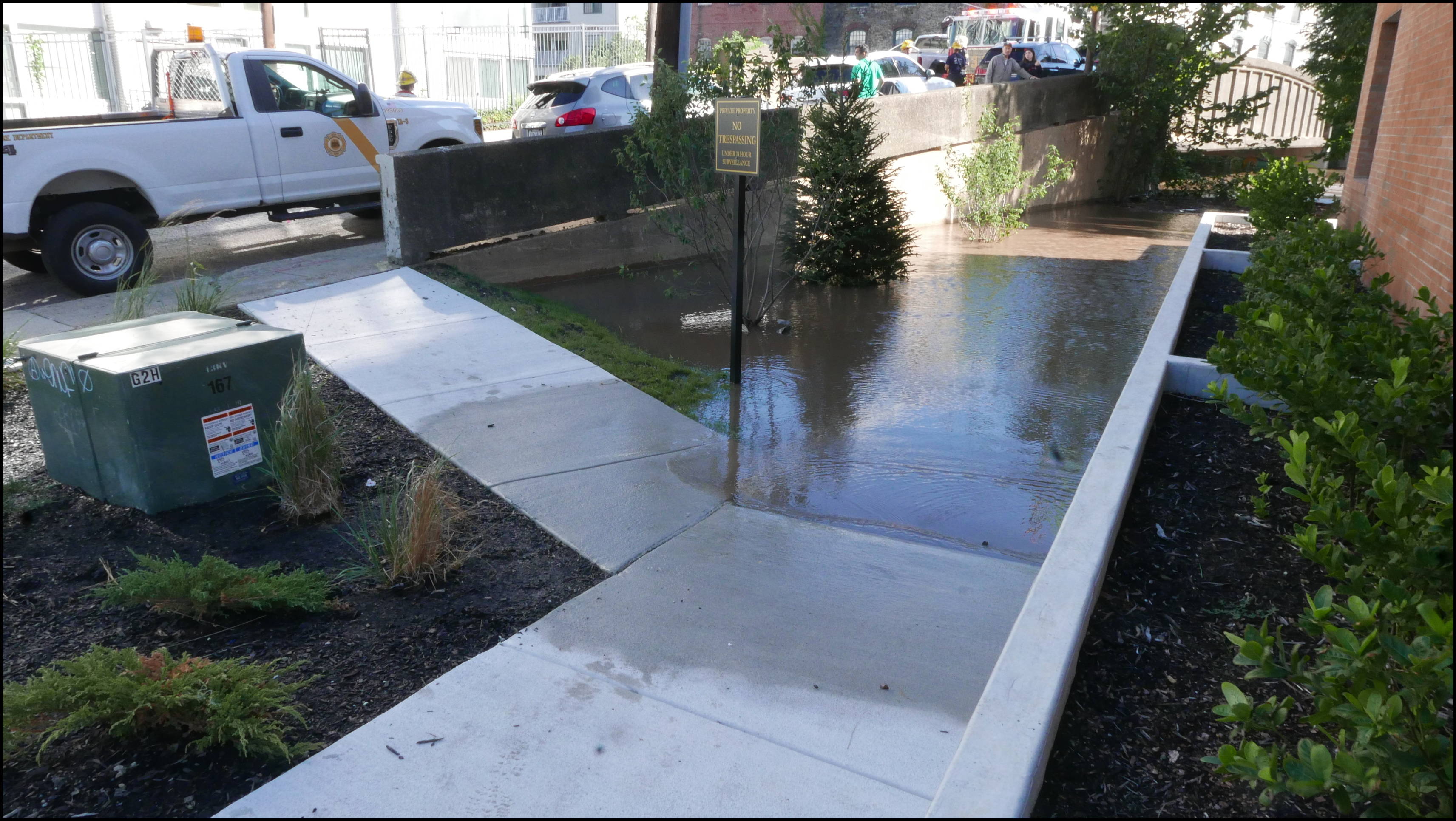 The Locks development -- Flood emergency egress. Just made it.