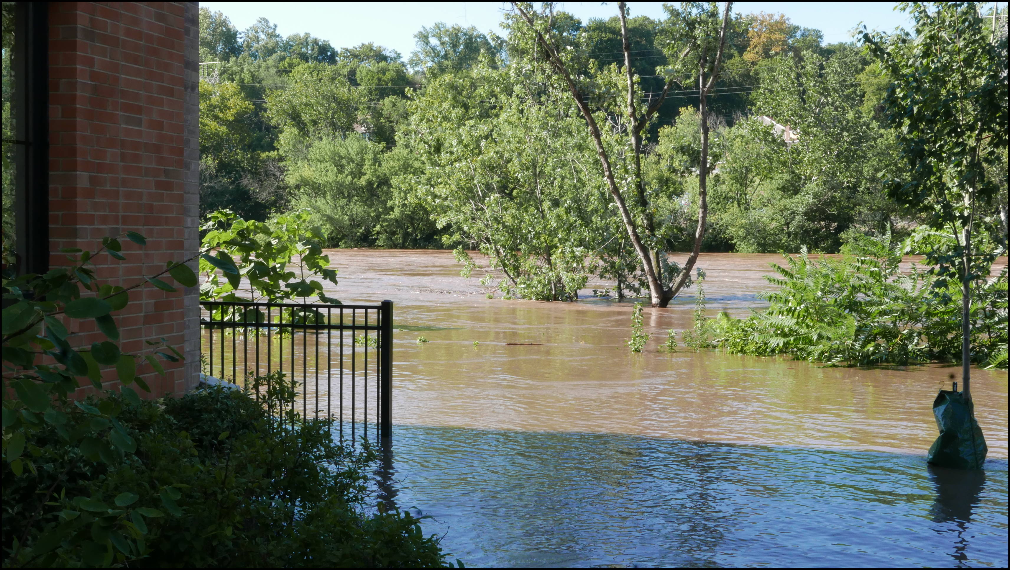 The Locks development -- River behind houses