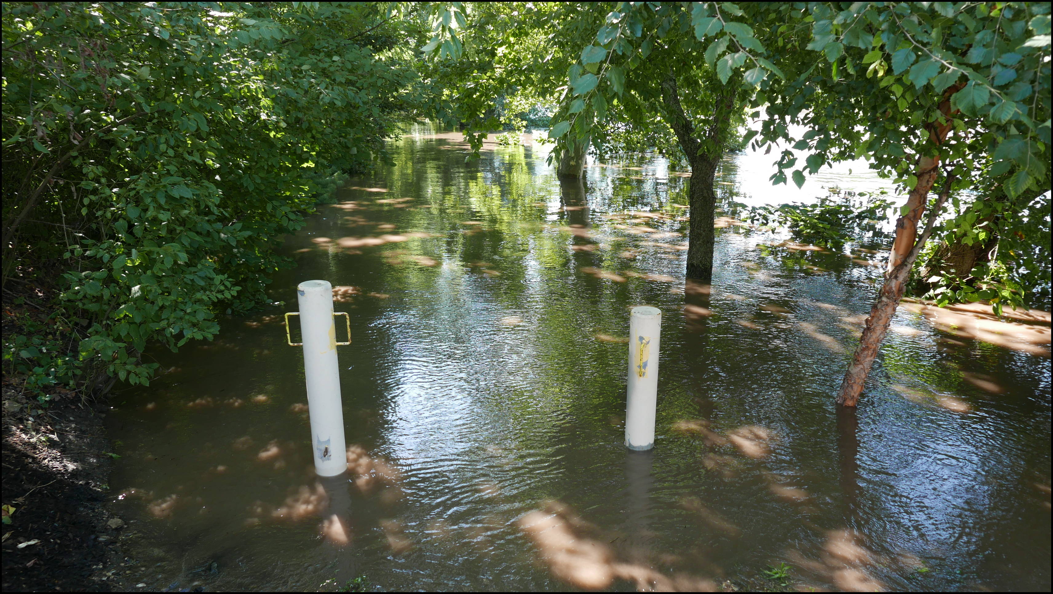 Fountain Street Steps and Flat Rock Road -- The canal path is down there somewhere.