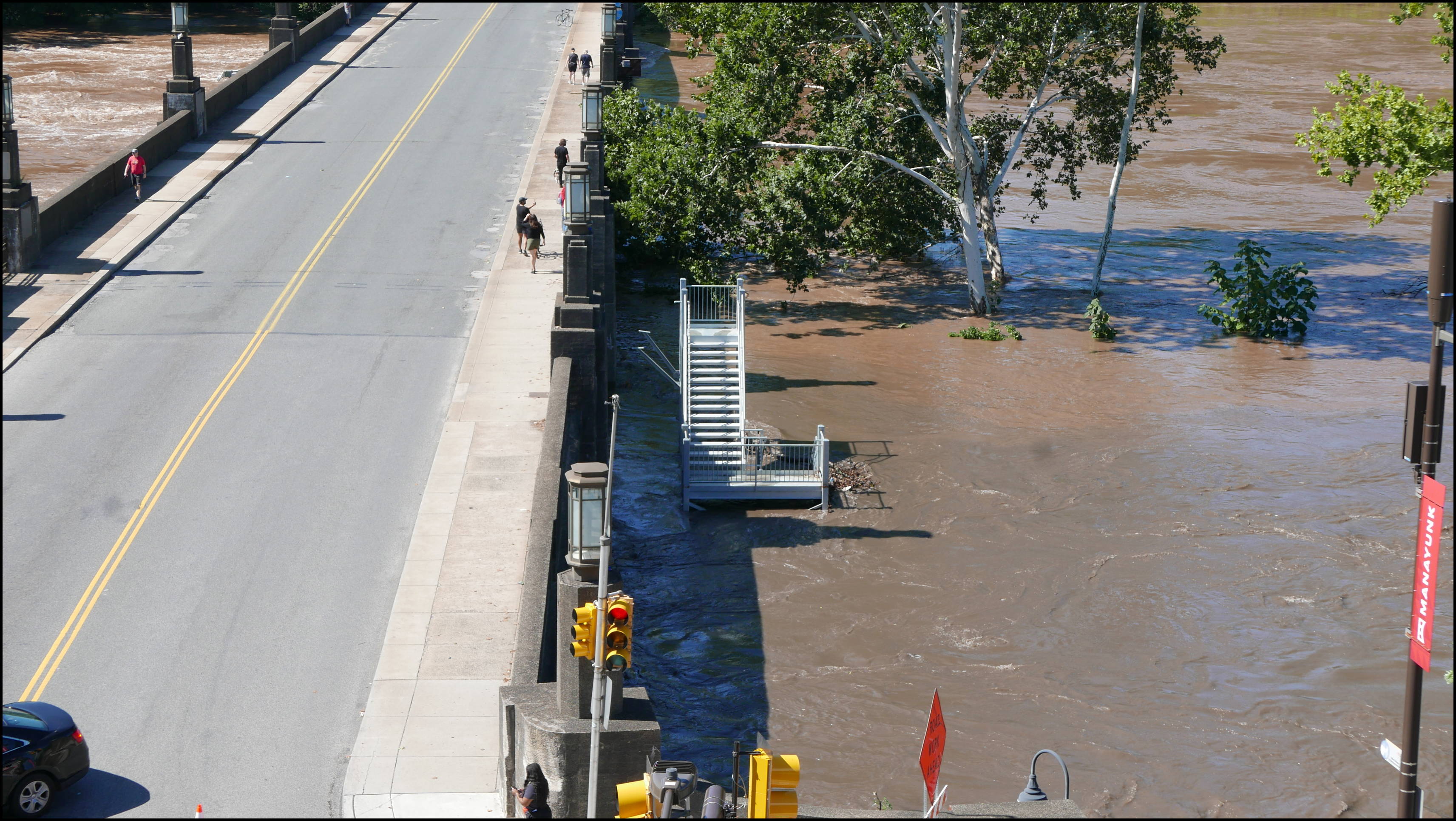 Views from the Manayunk Bridge -- Green Lane bridge