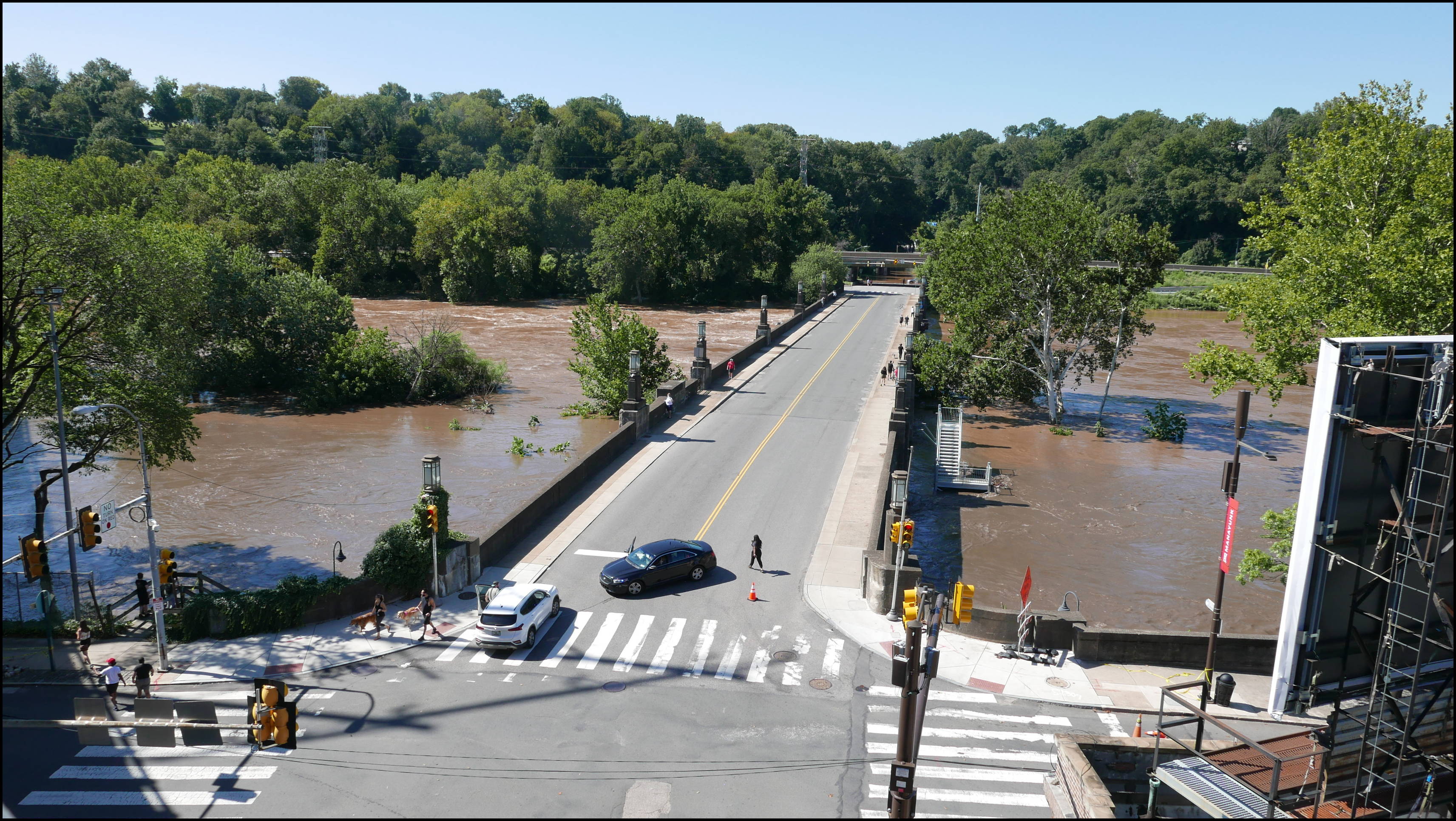 Views from the Manayunk Bridge -- Green Lane bridge