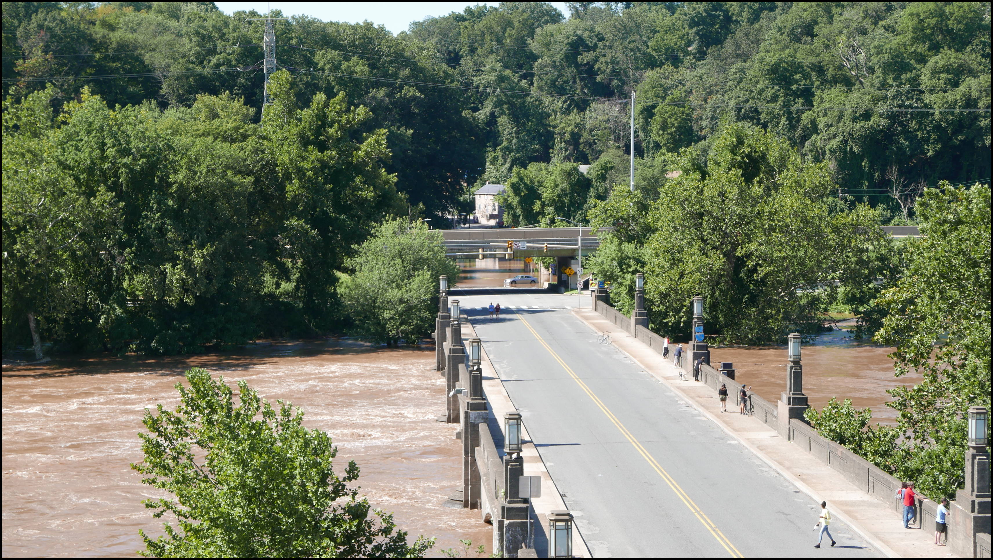 Views from the Manayunk Bridge -- Green Lane bridge