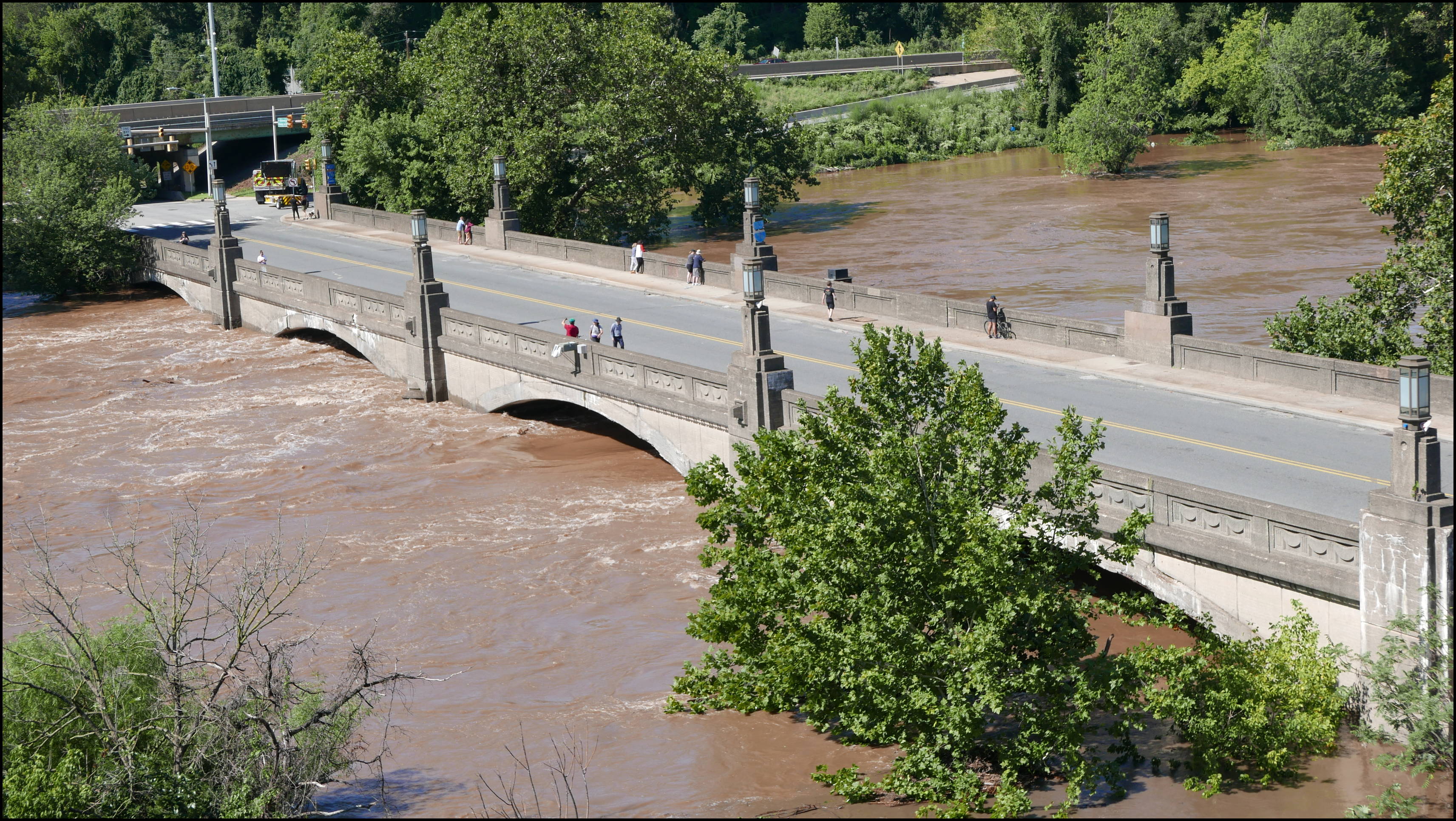 Views from the Manayunk Bridge -- Green Lane bridge