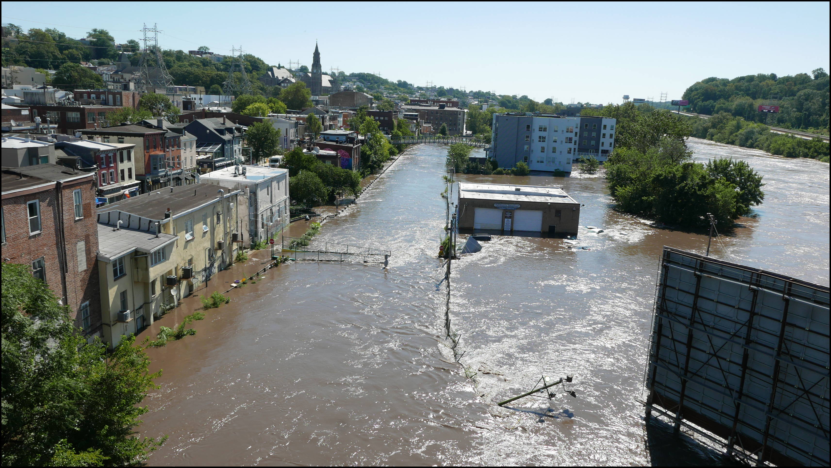 Views from the Manayunk Bridge -- Main Street parking lot