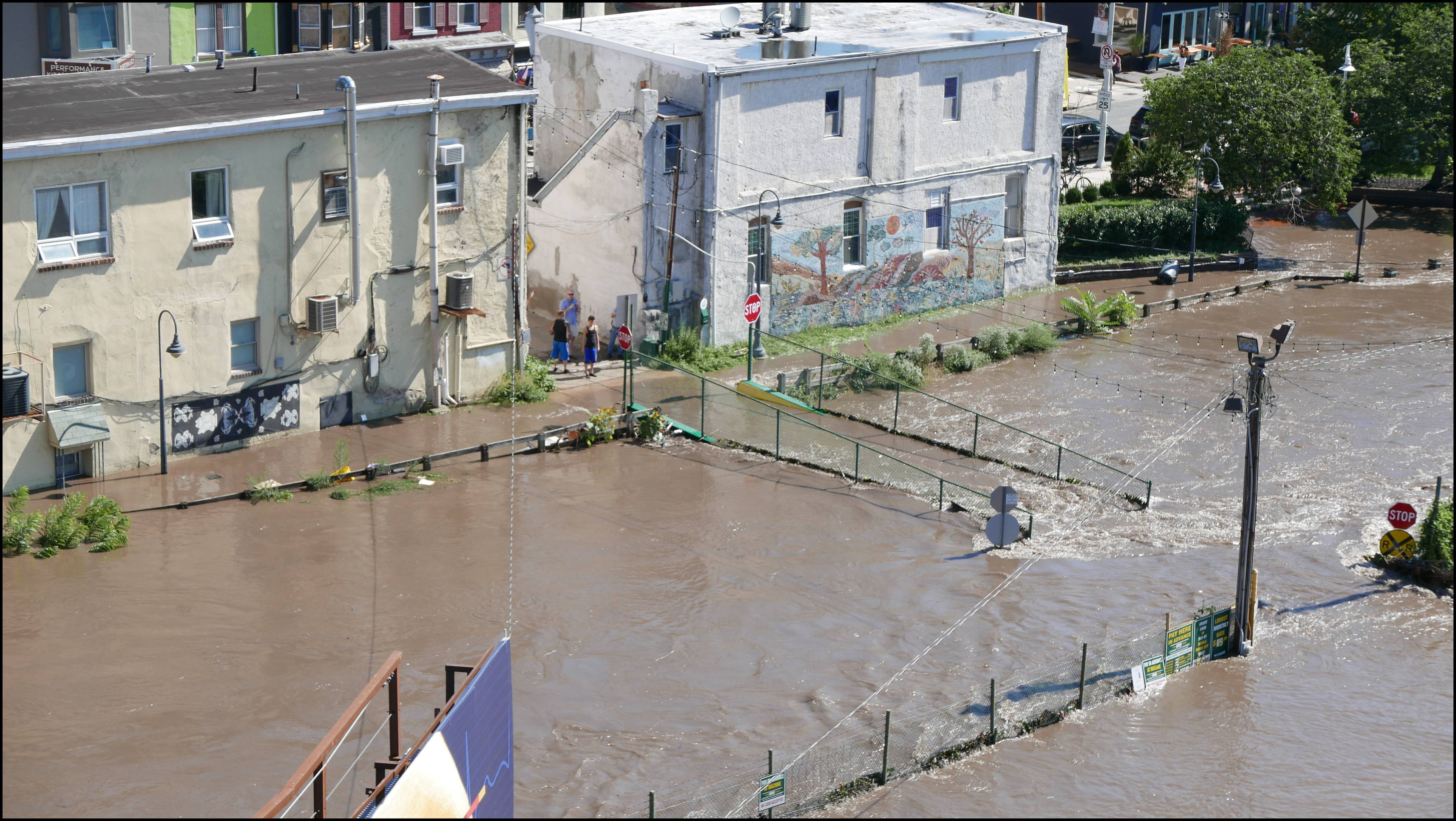 Views from the Manayunk Bridge -- Main Street parking lot