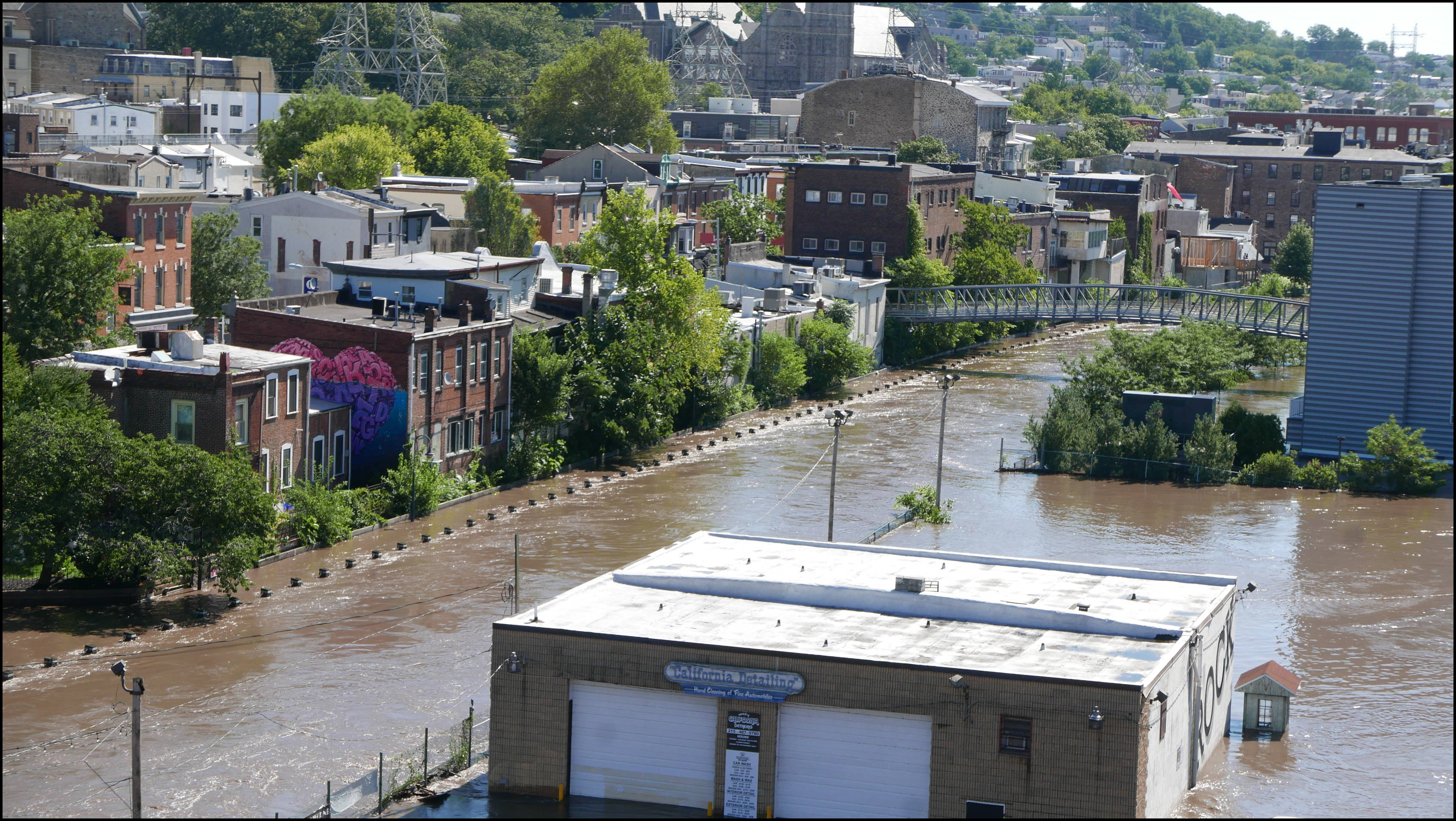 Views from the Manayunk Bridge -- Main Street parking lot