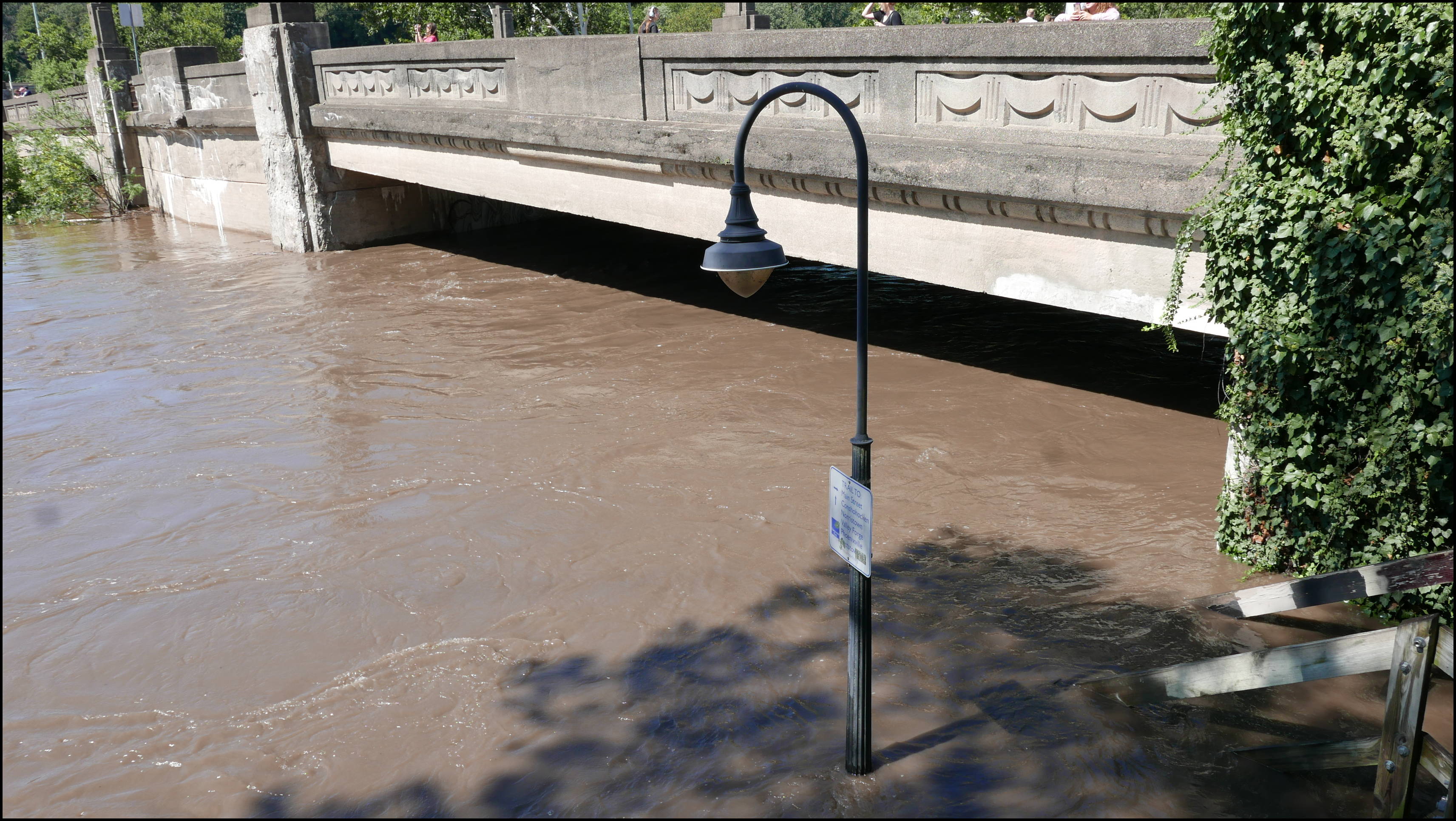 Manayunk Canal and Green Lane Bridge.