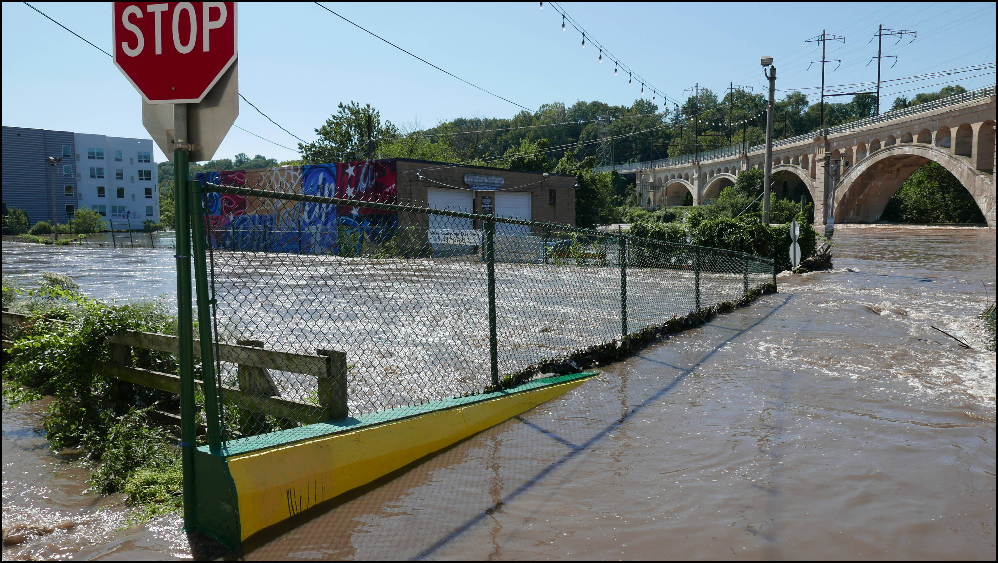 Carson Street foot bridge and the Manayunk Canal