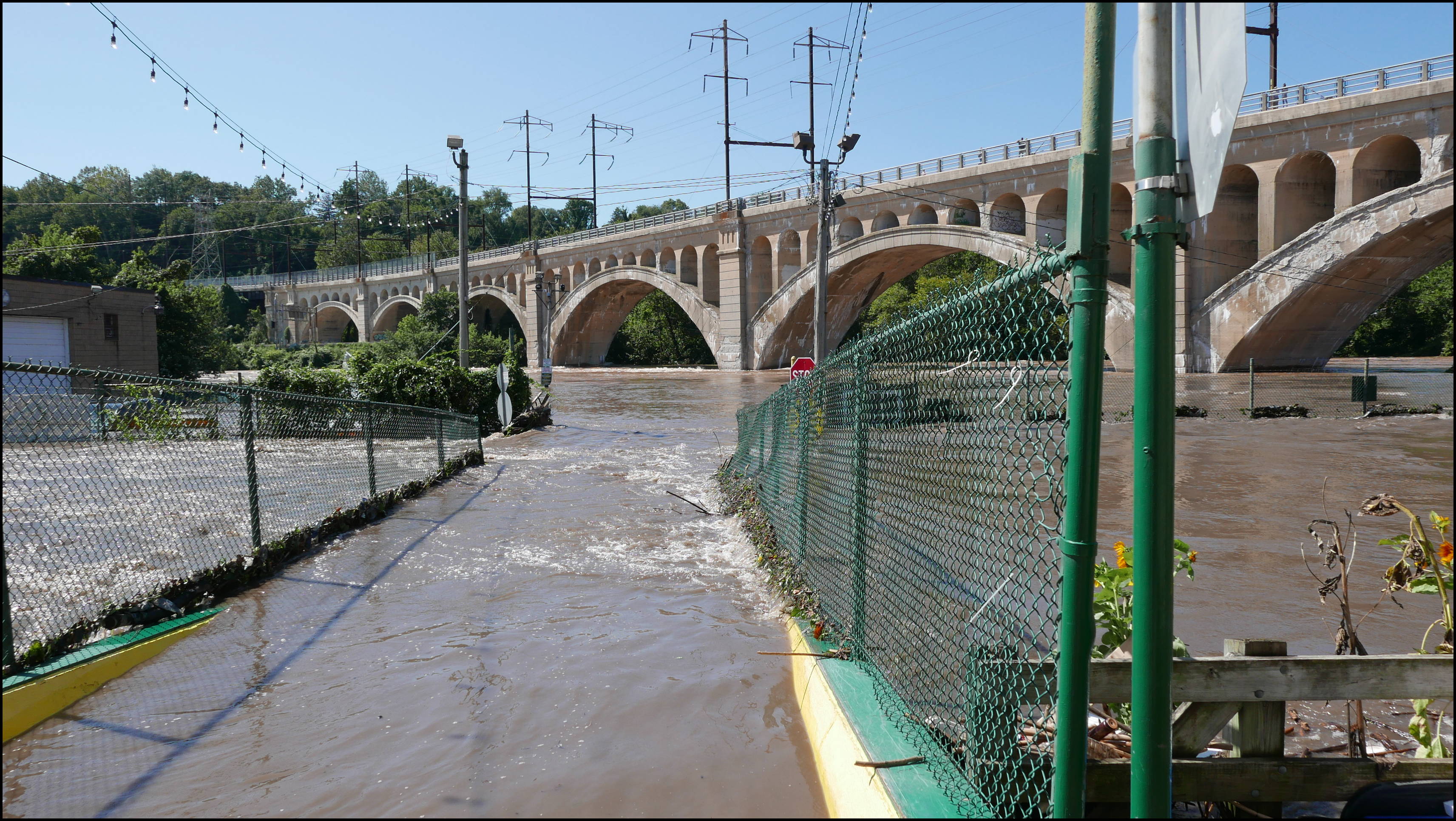 Carson Street foot bridge and the Manayunk Canal