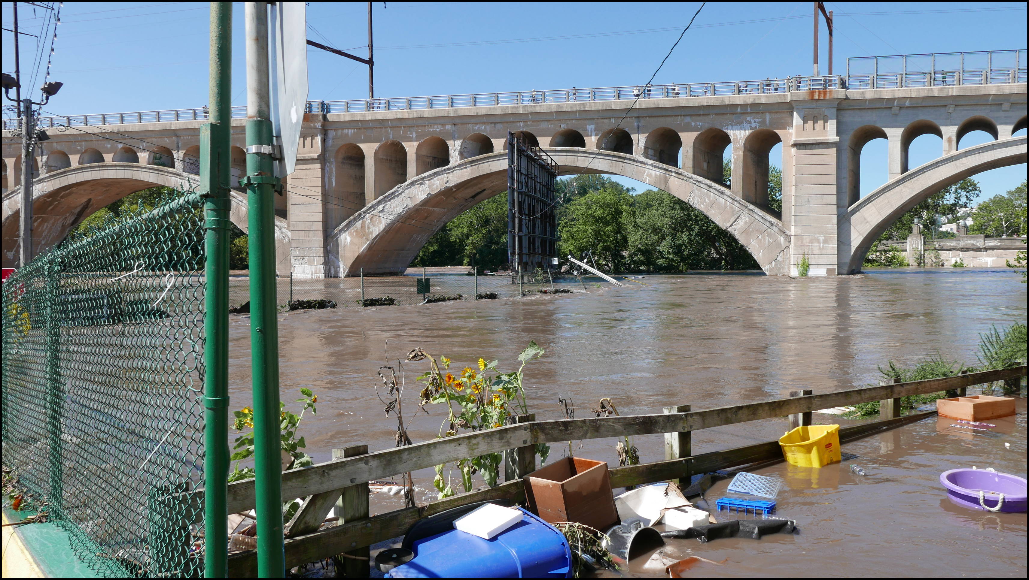 Carson Street foot bridge and the Manayunk Canal