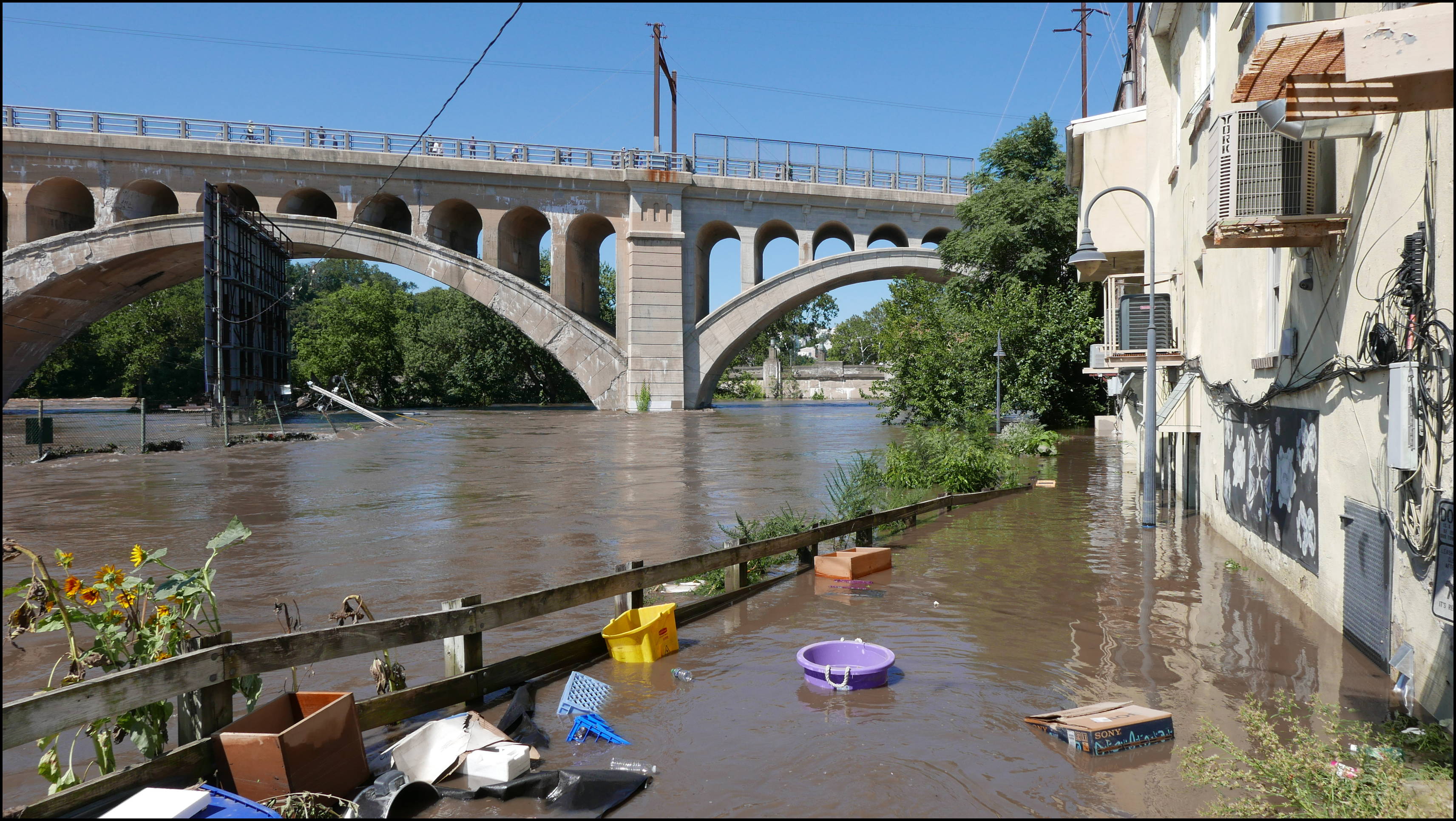 Carson Street foot bridge and the Manayunk Canal