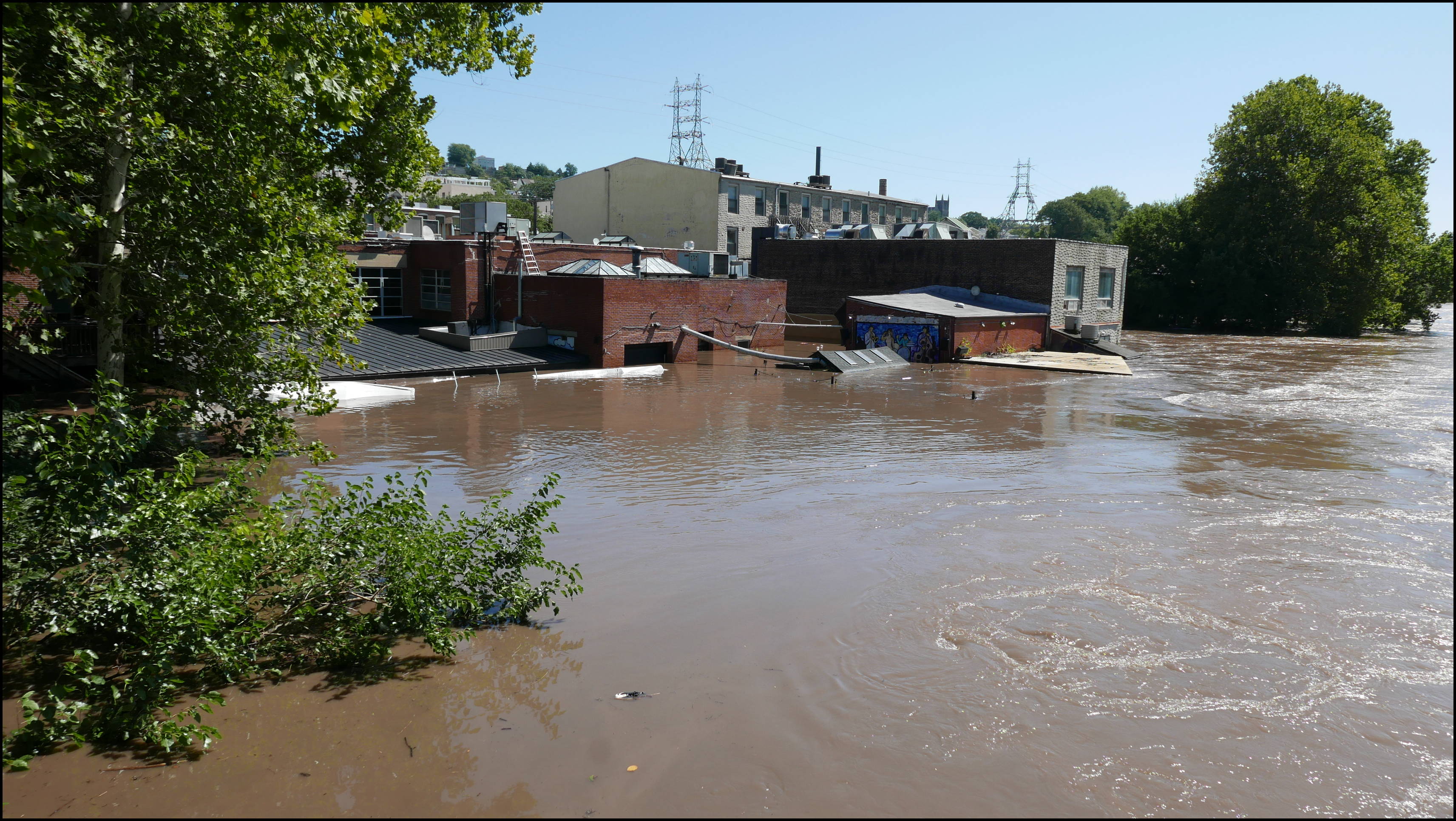 Blackies Bridge -- Back of Manayunk Brewing Company. Record flooding