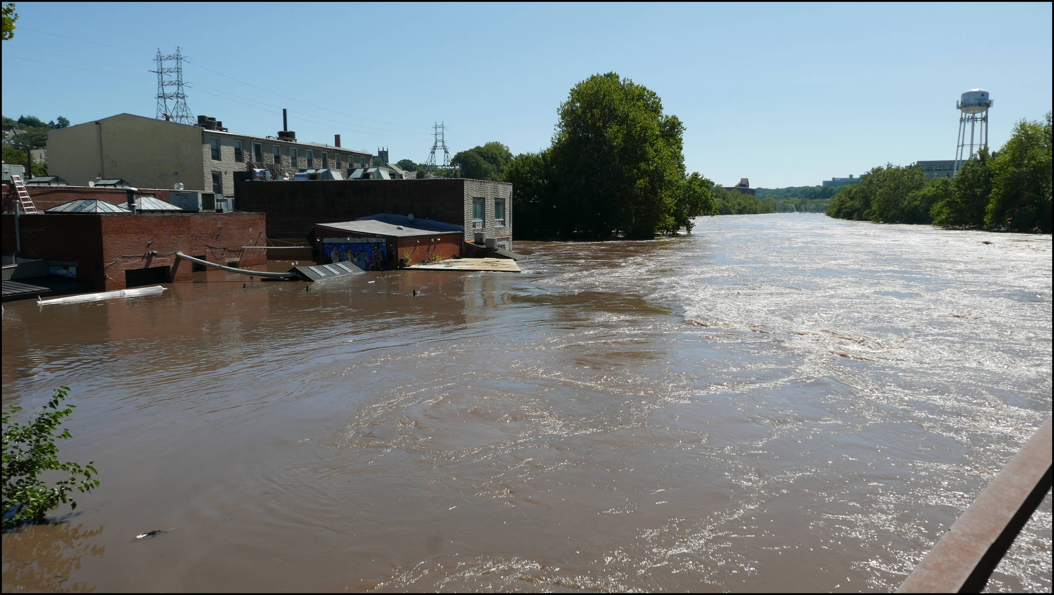 Blackies Bridge -- Back of Manayunk Brewing Company. Record flooding