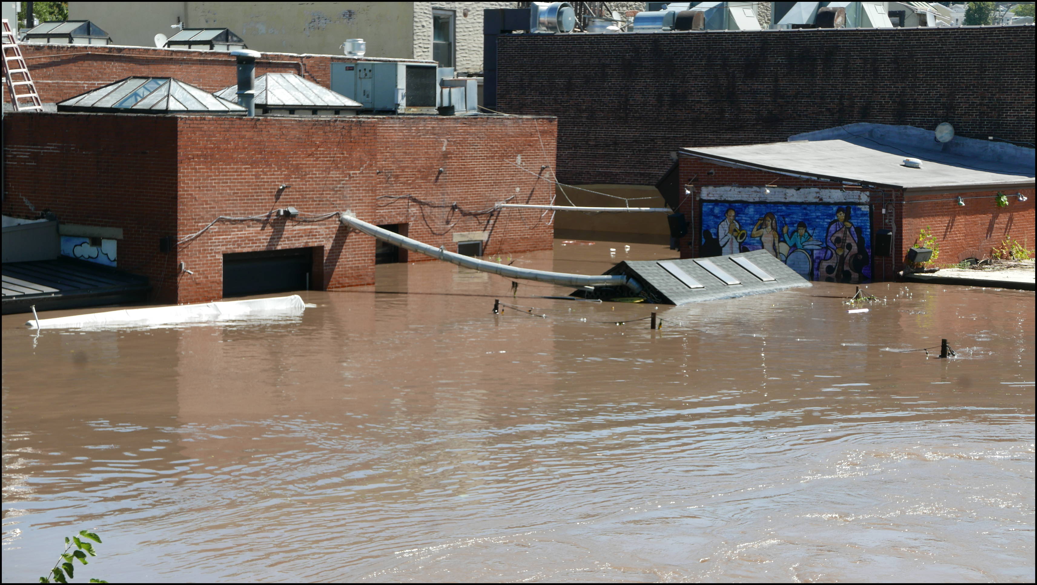 Blackies Bridge -- Back of Manayunk Brewing Company. Record flooding