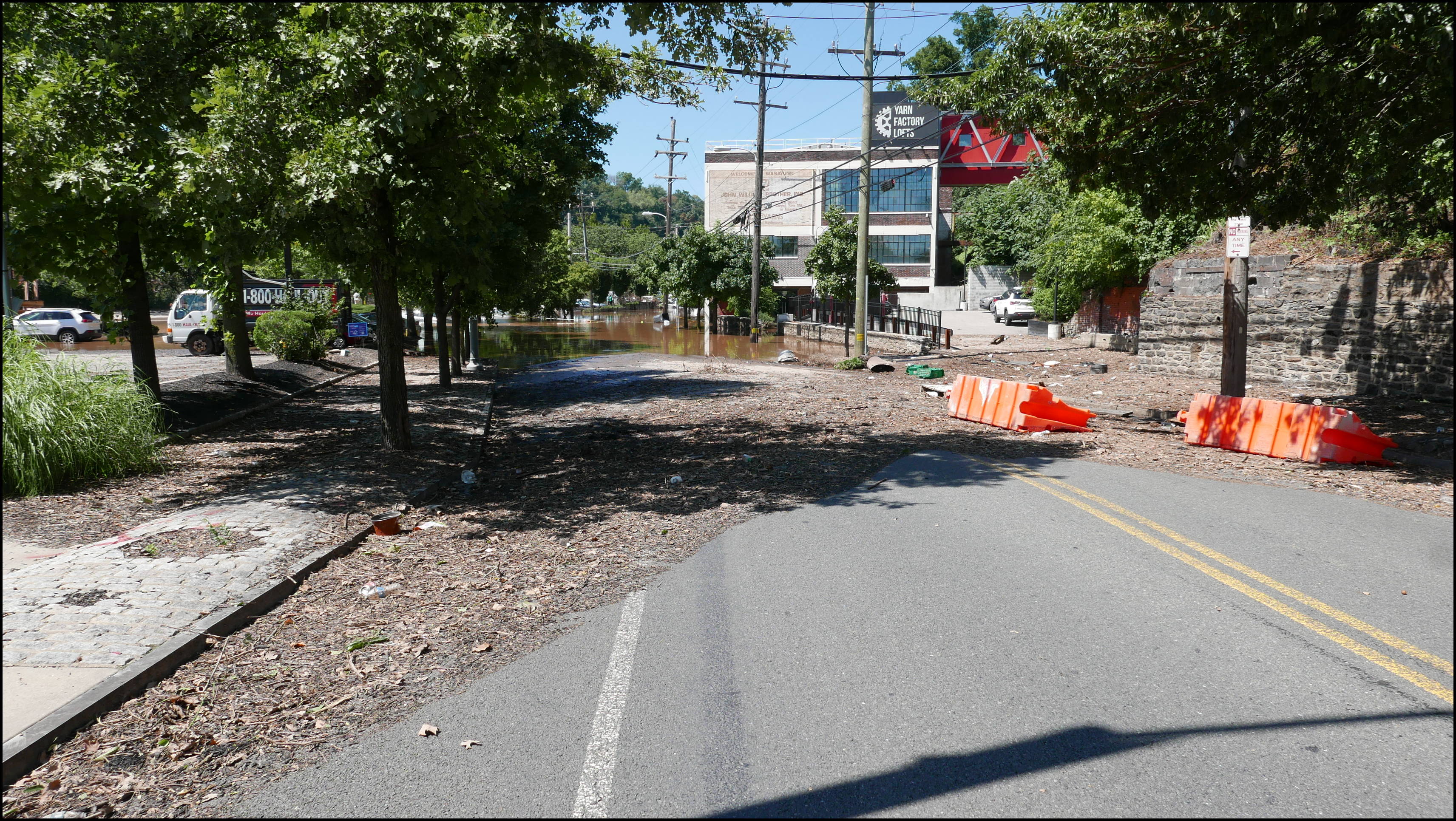 Southern limit of flooding on Main Street