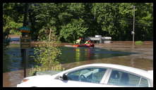 Leverington and Flat Rock Road -- Rescue workers packing it in.