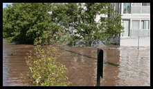 Leverington and Flat Rock Road -- Venice Lofts parking lot. Yes there is a parking lot under that building. Hope the got all the cars out.