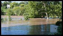 The Locks development -- River behind houses