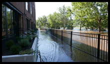 The Locks development -- River behind houses