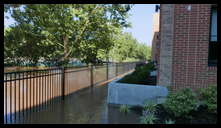 The Locks development -- River behind houses