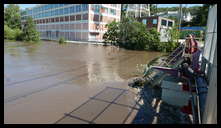 Fountain Street Steps and Flat Rock Road -- Look back at the storage place and bridge over the canal.