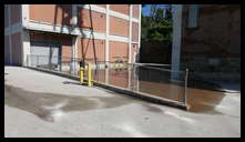 Fountain Street Steps and Flat Rock Road -- That's the river level. Water is coming up through a drain.