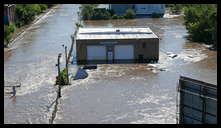 Views from the Manayunk Bridge -- Main Street parking lot. More flooded cars.