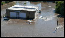 Views from the Manayunk Bridge -- Main Street parking lot. More flooded cars.