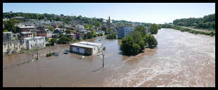 Views from the Manayunk Bridge -- Main Street parking lot