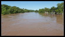 Views from the Green Lane bridge -- View up river