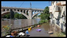 Carson Street foot bridge and the Manayunk Canal