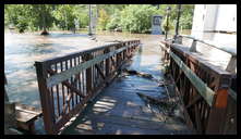 Cotton Street and the canal -- Pedestrian bridge over the canal.