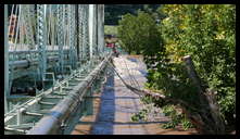 Southern limit of flooding on Main Street -- Bridge to The Royal Athena -- Closed.