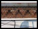 Closeup of front cornice